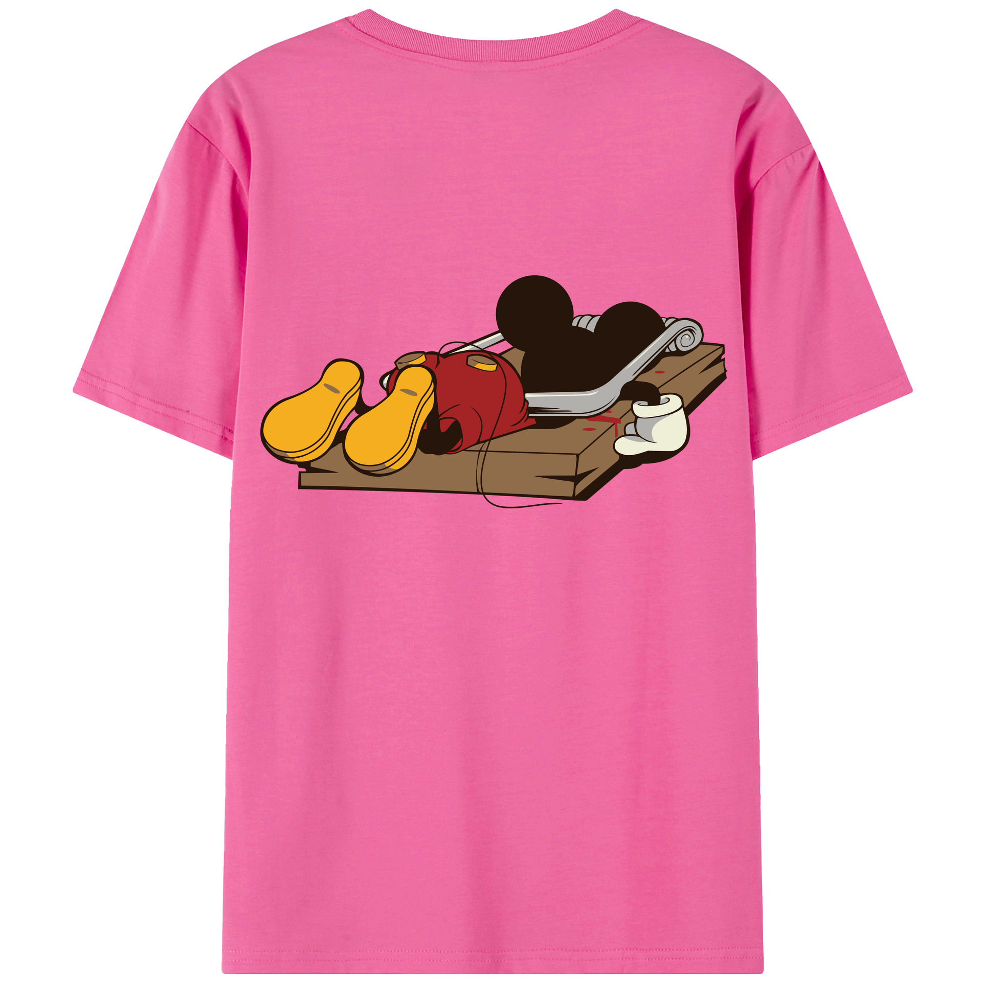 （画像用） ミッキーマウス Mickey Mouse レディース半袖Tシャツ(バックプリント)